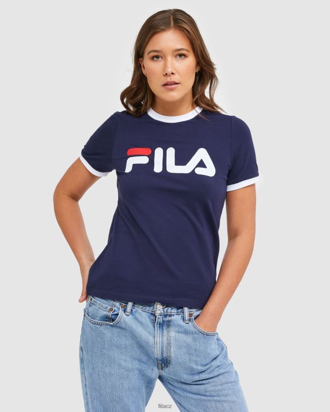 fila nové klasické dámské tričko s prstenem v námořnickém stylu 0668L2902 nové námořnictvo FILA