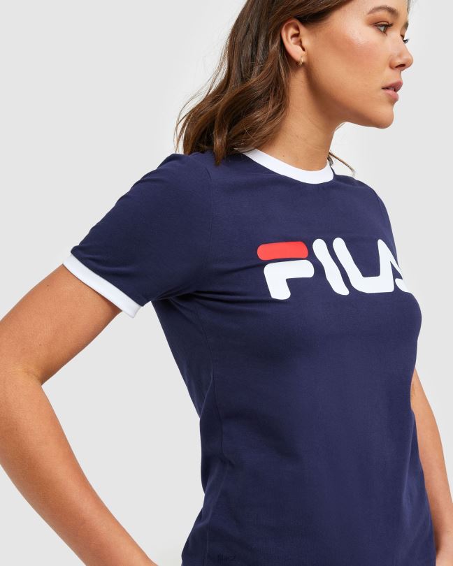 fila nové klasické dámské tričko s prstenem v námořnickém stylu 0668L2902 nové námořnictvo FILA