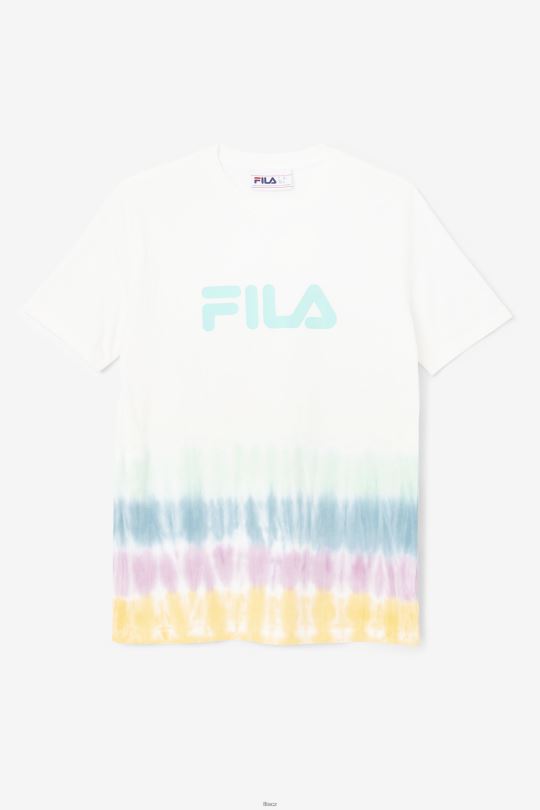 fila white tie dye alivia tie dye tee 0668L1402 bílá barva na kravaty FILA