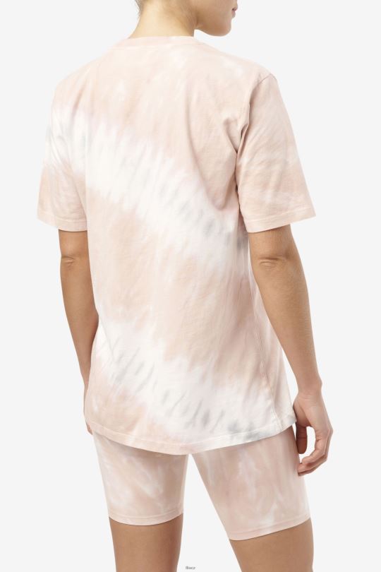 gardénie/bílá/belgický blok alivia tie dye tee fila 0668L1404 gardénie/bílý/belgický blok FILA