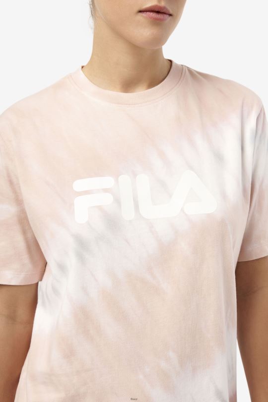 gardénie/bílá/belgický blok alivia tie dye tee fila 0668L1404 gardénie/bílý/belgický blok FILA