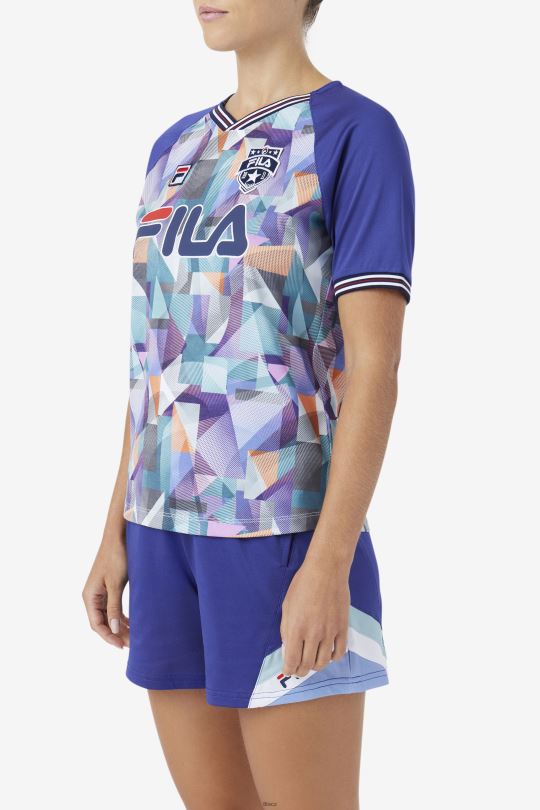 geoprint/modrý fallone jersey fila 0668L1458 geoprint/modrá FILA