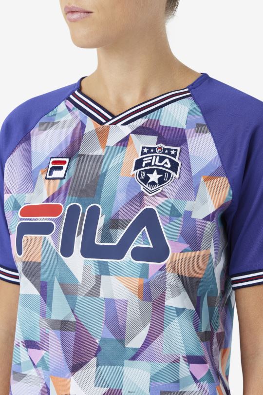 geoprint/modrý fallone jersey fila 0668L1458 geoprint/modrá FILA