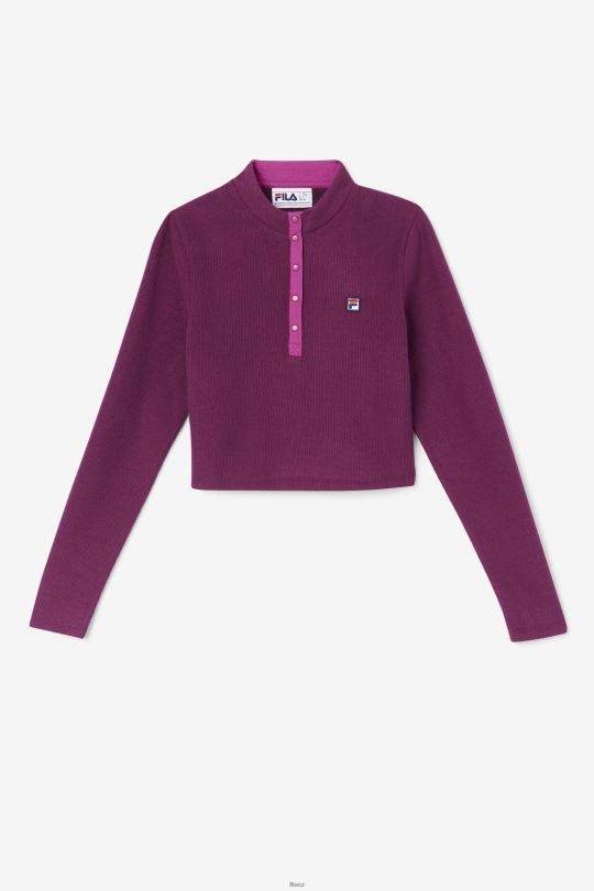 josie half zip top hroznové víno/rouge fila 0668L1391 hroznové víno/červená FILA