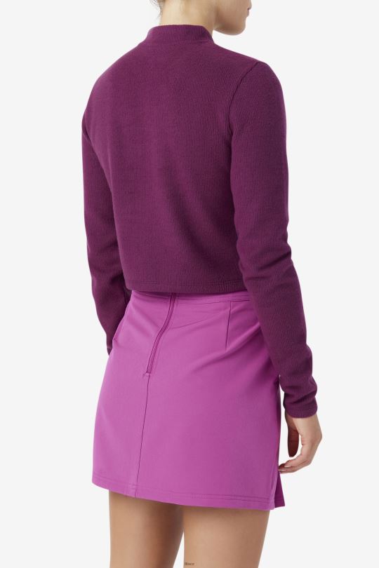 josie half zip top hroznové víno/rouge fila 0668L1391 hroznové víno/červená FILA