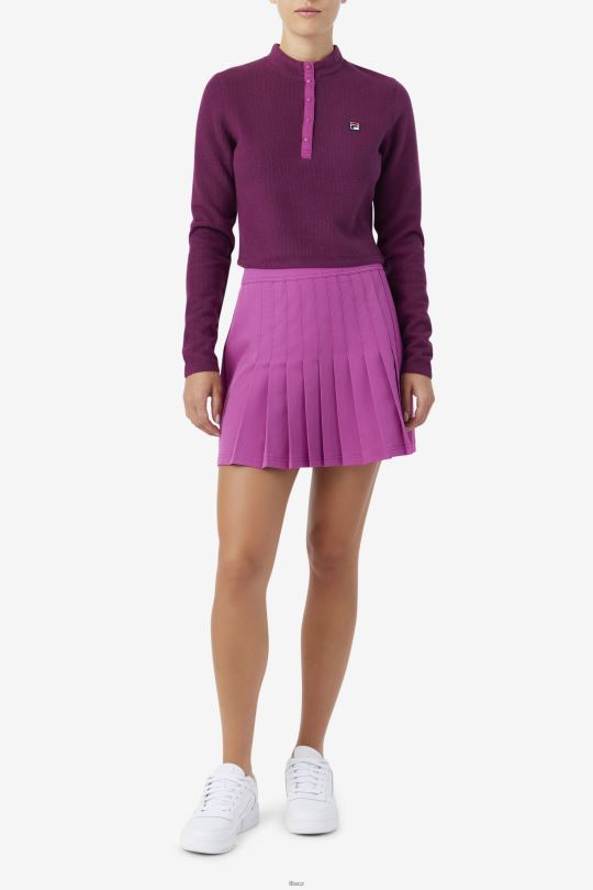 josie half zip top hroznové víno/rouge fila 0668L1391 hroznové víno/červená FILA