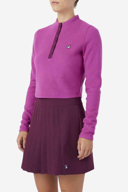 josie poloviční zip fila rouge/potpourri 0668L1388 rouge/potpourri FILA