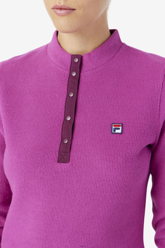 josie poloviční zip fila rouge/potpourri 0668L1388 rouge/potpourri FILA