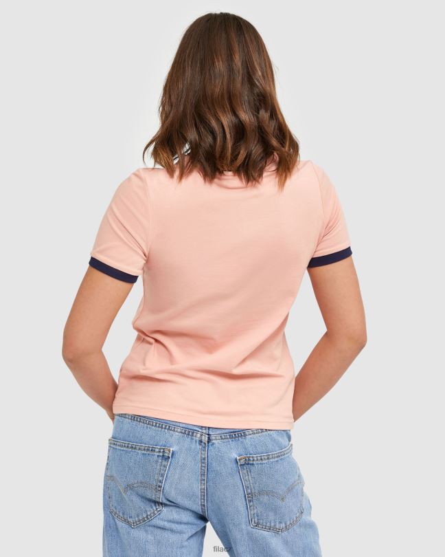 klasické dámské ringer tee fila mellow rose 0668L2894 jemná růže FILA