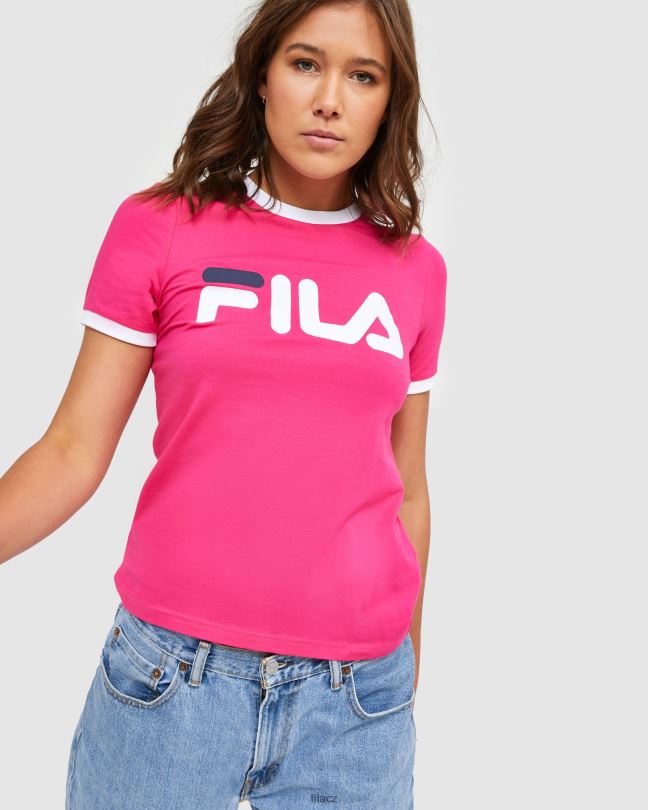 klasické dámské ringer triko z červené řepy fila 0668L2897 červená řepa FILA