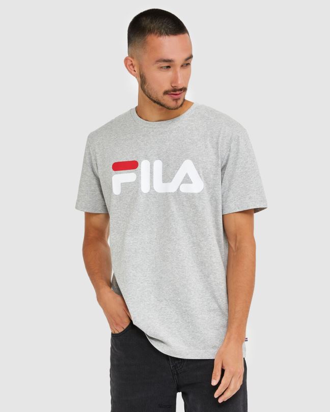 klasické unisex tričko stříbrné marle fila 0668L2435 stříbrný marle FILA