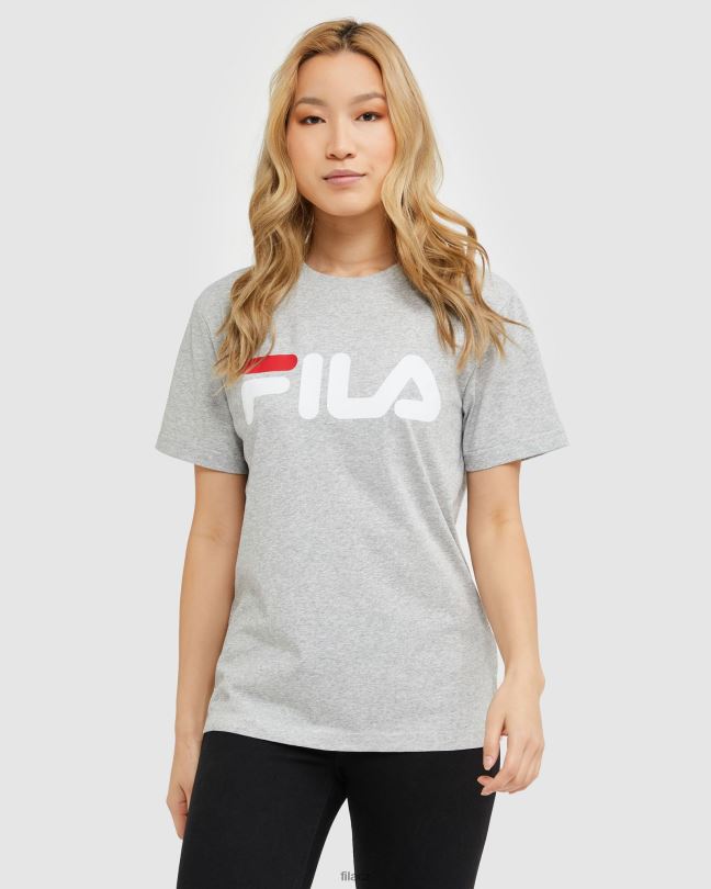 klasické unisex tričko stříbrné marle fila 0668L2435 stříbrný marle FILA
