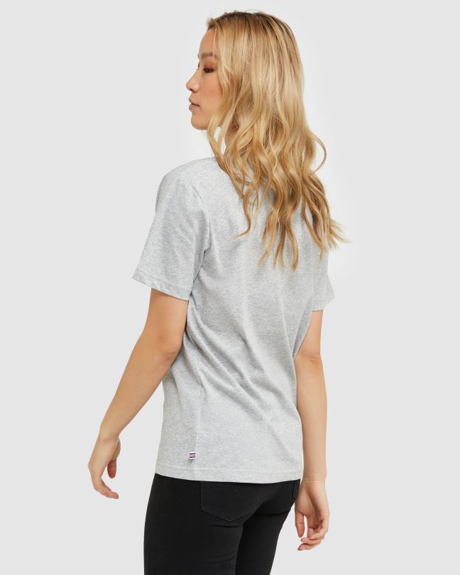 klasické unisex tričko stříbrné marle fila 0668L2435 stříbrný marle FILA