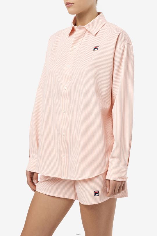 korálově mandlová/bílá ariella společenská košile fila 0668L1398 korál mandlový/bílý FILA