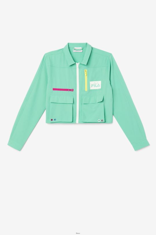 mořská zelená alina košile na zip fila 0668L1416 mořská zeleň FILA