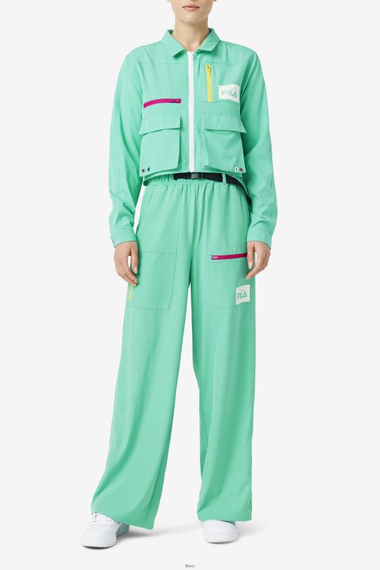mořská zelená alina košile na zip fila 0668L1416 mořská zeleň FILA