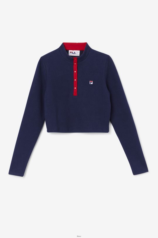 námořnická fila josie top na zip 0668L1389 námořnictvo FILA