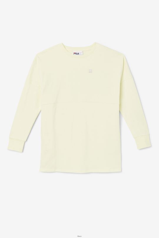 něžná žlutá fila janet oversized triko s dlouhým rukávem 0668L1467 něžně žlutá FILA