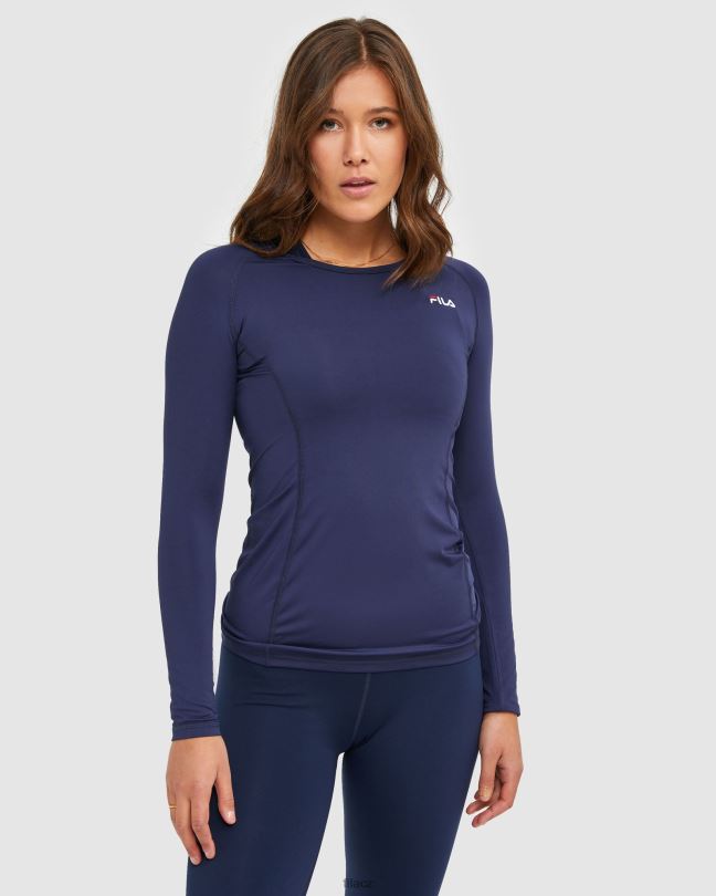 nové klasické dámské tričko navy fila l/s 0668L2907 nové námořnictvo FILA