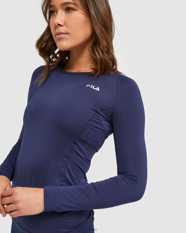 nové klasické dámské tričko navy fila l/s 0668L2907 nové námořnictvo FILA